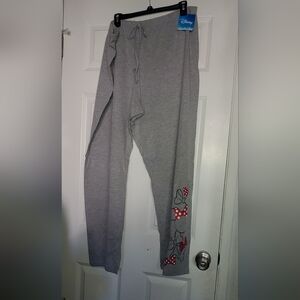 Disney Gray Pants with Minnie Mouse and Red Bow